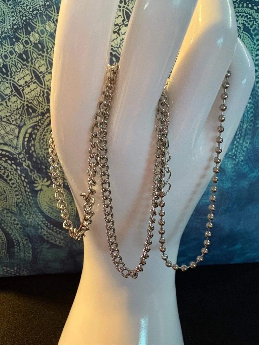 Silver Tone Chain Bracelet Trio - Versatile Women’s Jewelry